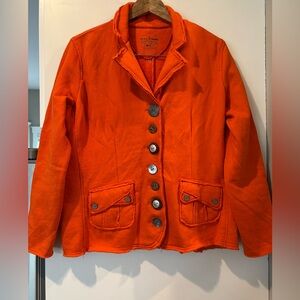 Neon Buddha Cotton blend button up jacket in size L (fits like a medium